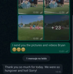 Happy customer bubble football benidorm